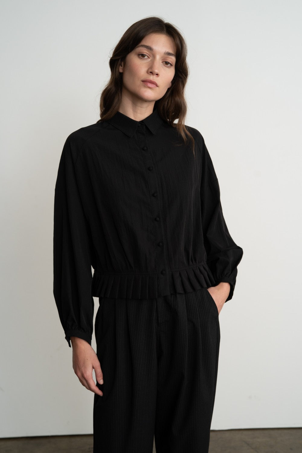 Lou Pleated Hem Blouse image 0