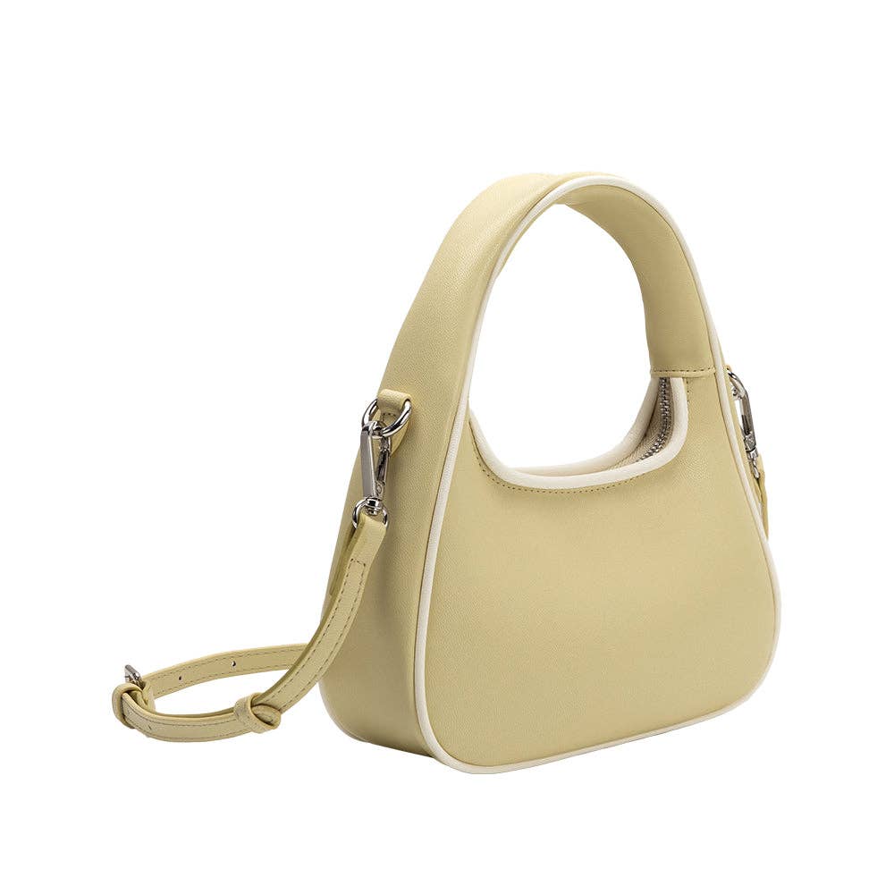 Sarita Structured Crossbody Bag in Butter Yellow