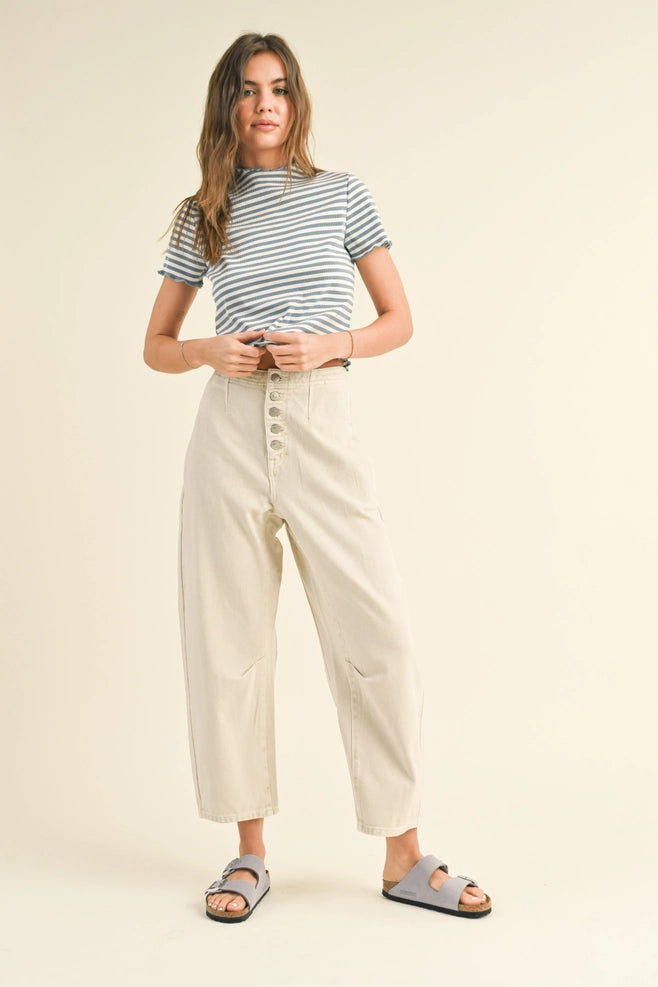 Ria Pants in Ecru image 0