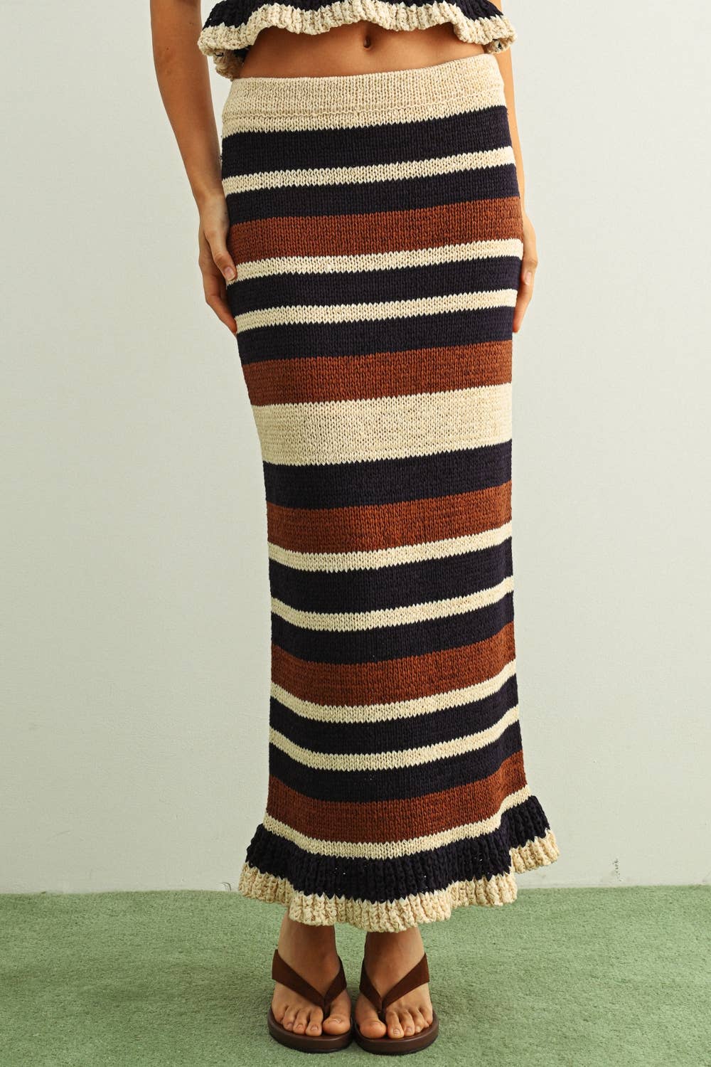 Finn COLOR BLOCKED KNIT SKIRT