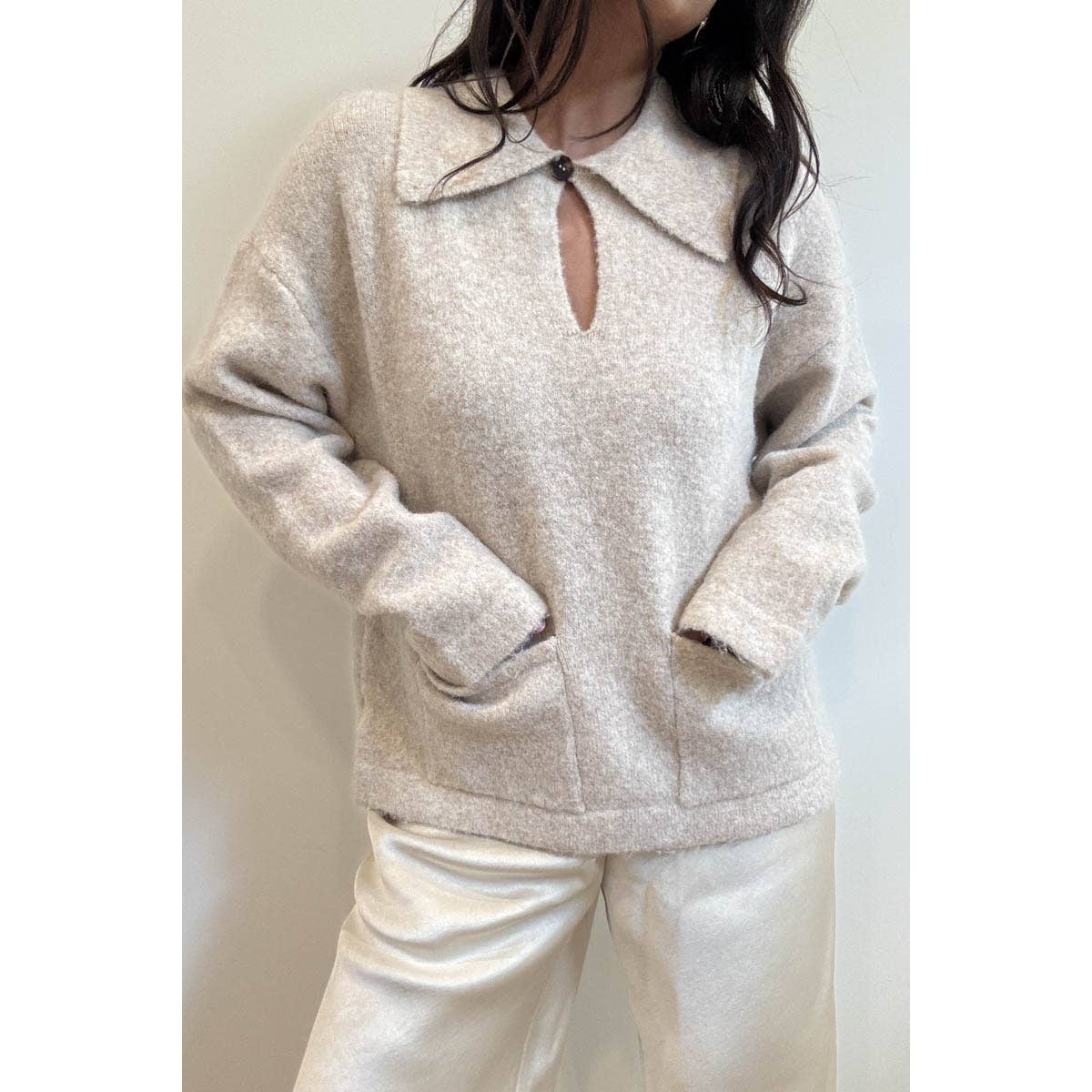 Clem Oversized Collar Sweater