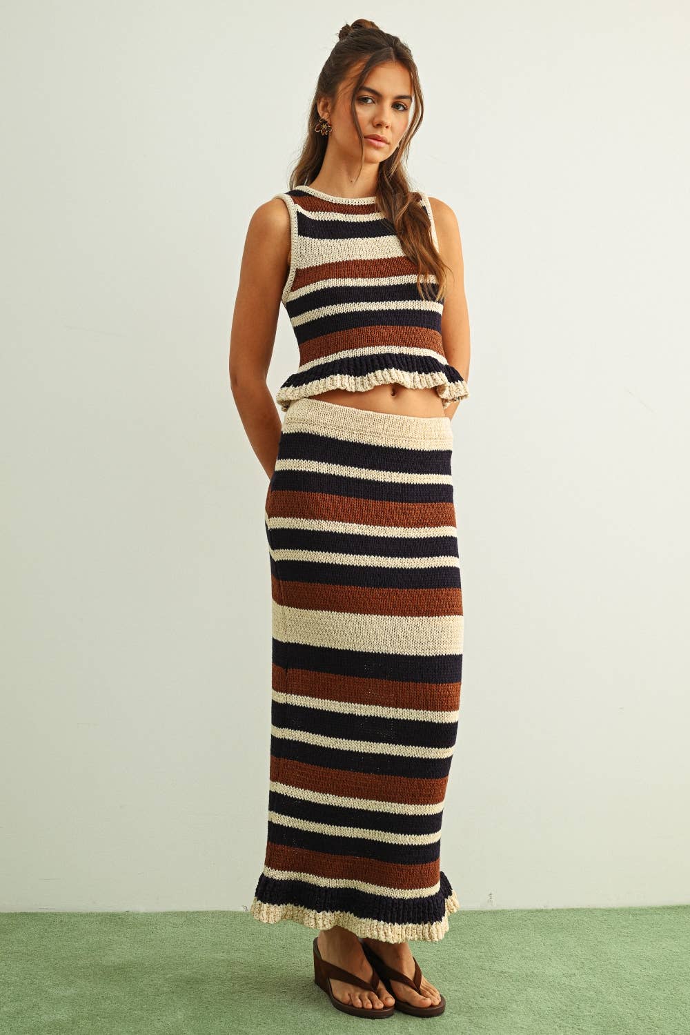 Finn COLOR BLOCKE KNIT TOp