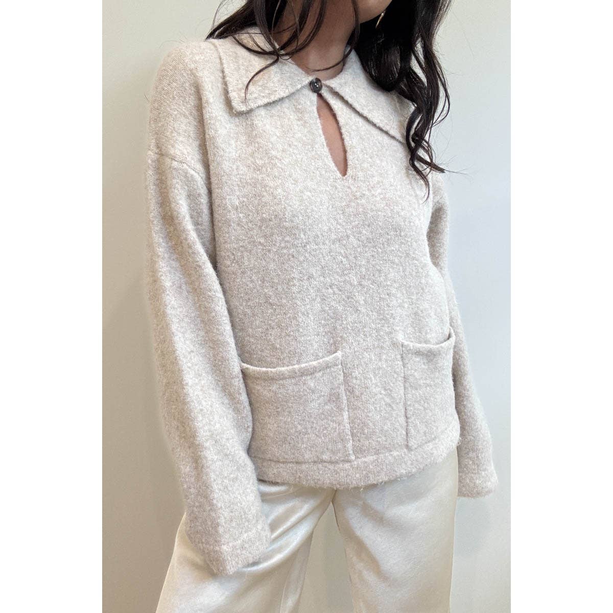 Clem Oversized Collar Sweater