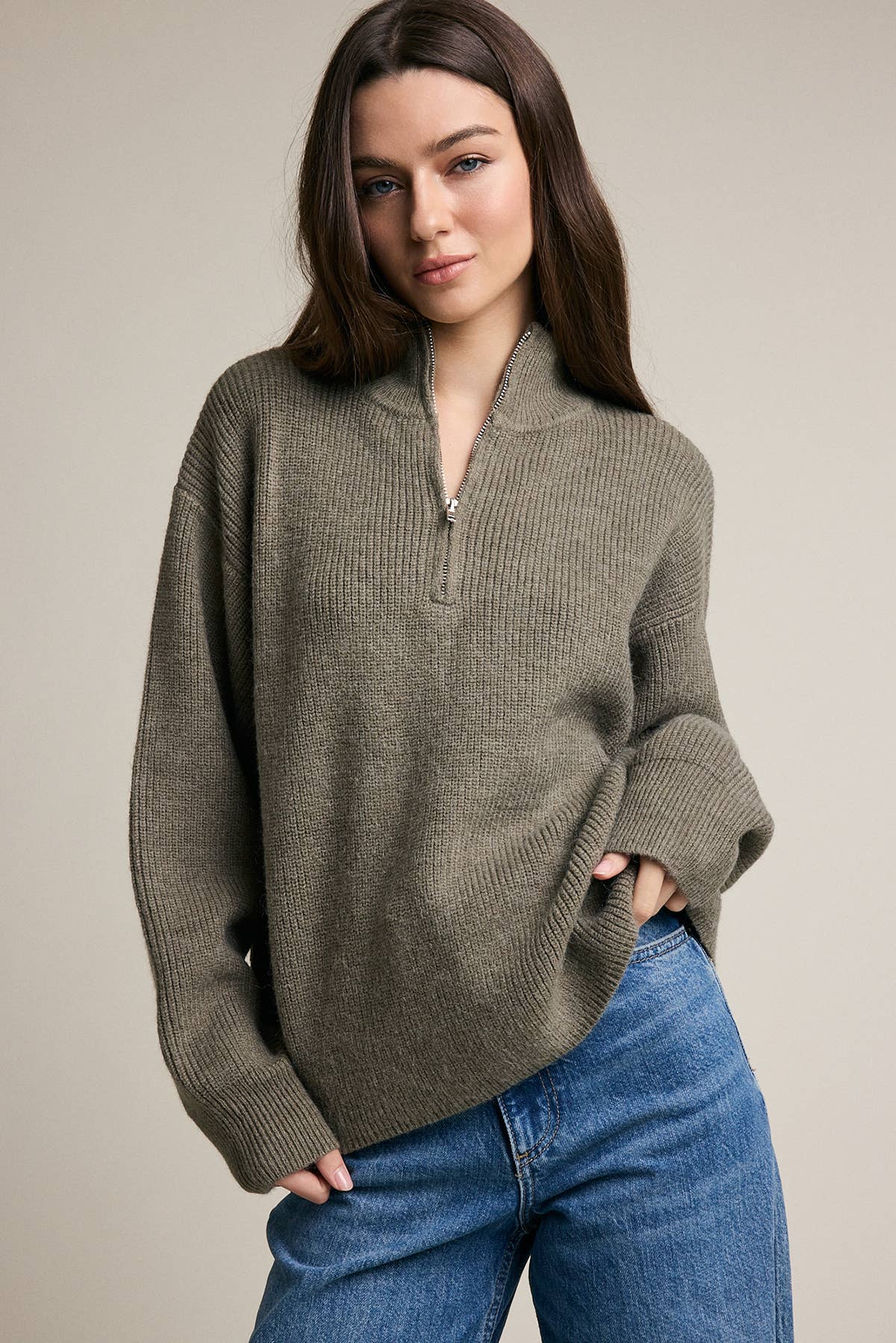 Everette Quarter Zip Sweater