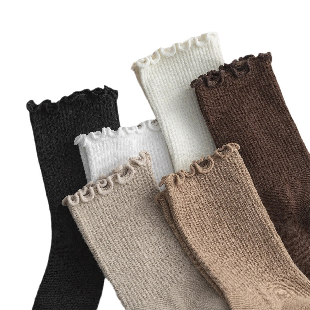 DG Flounce Socks in Beige image 4