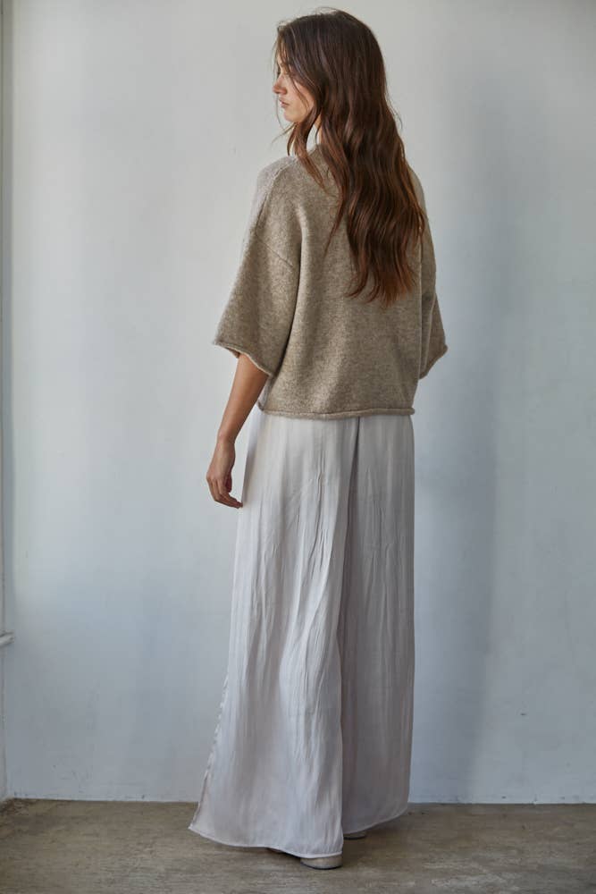 Knit Quarter Sleeve Sweater