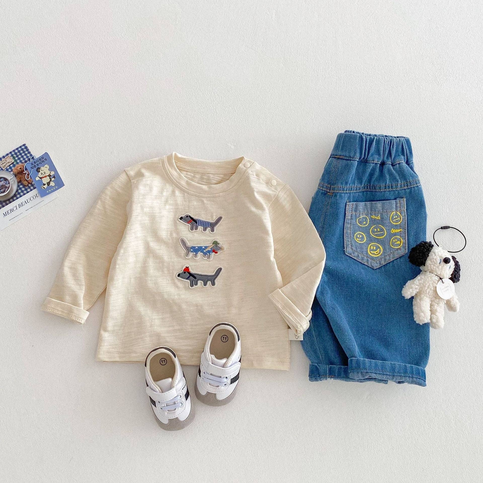 Mini Dutch | Embroidered Woof Woof Shirt
