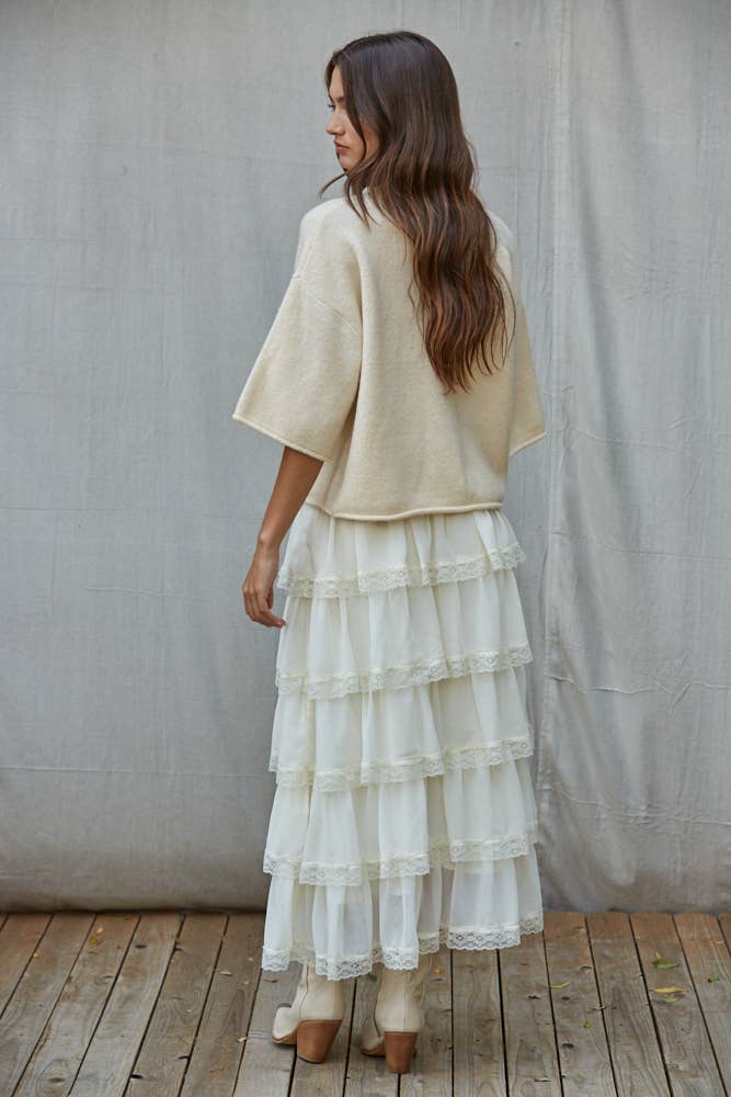 Knit Quarter Sleeve Sweater
