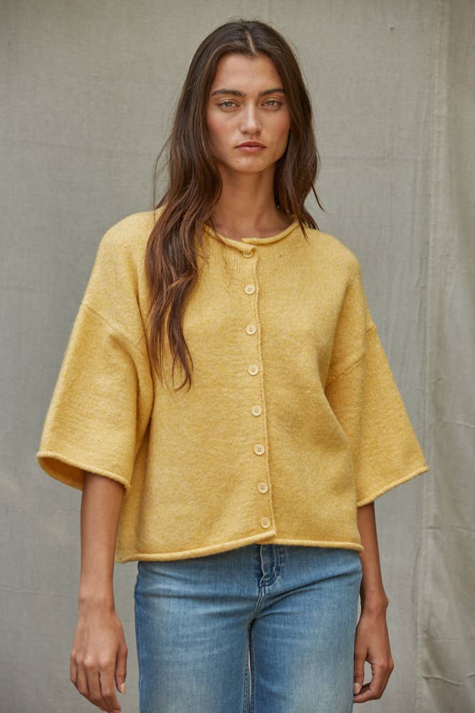 Knit Quarter Sleeve Sweater