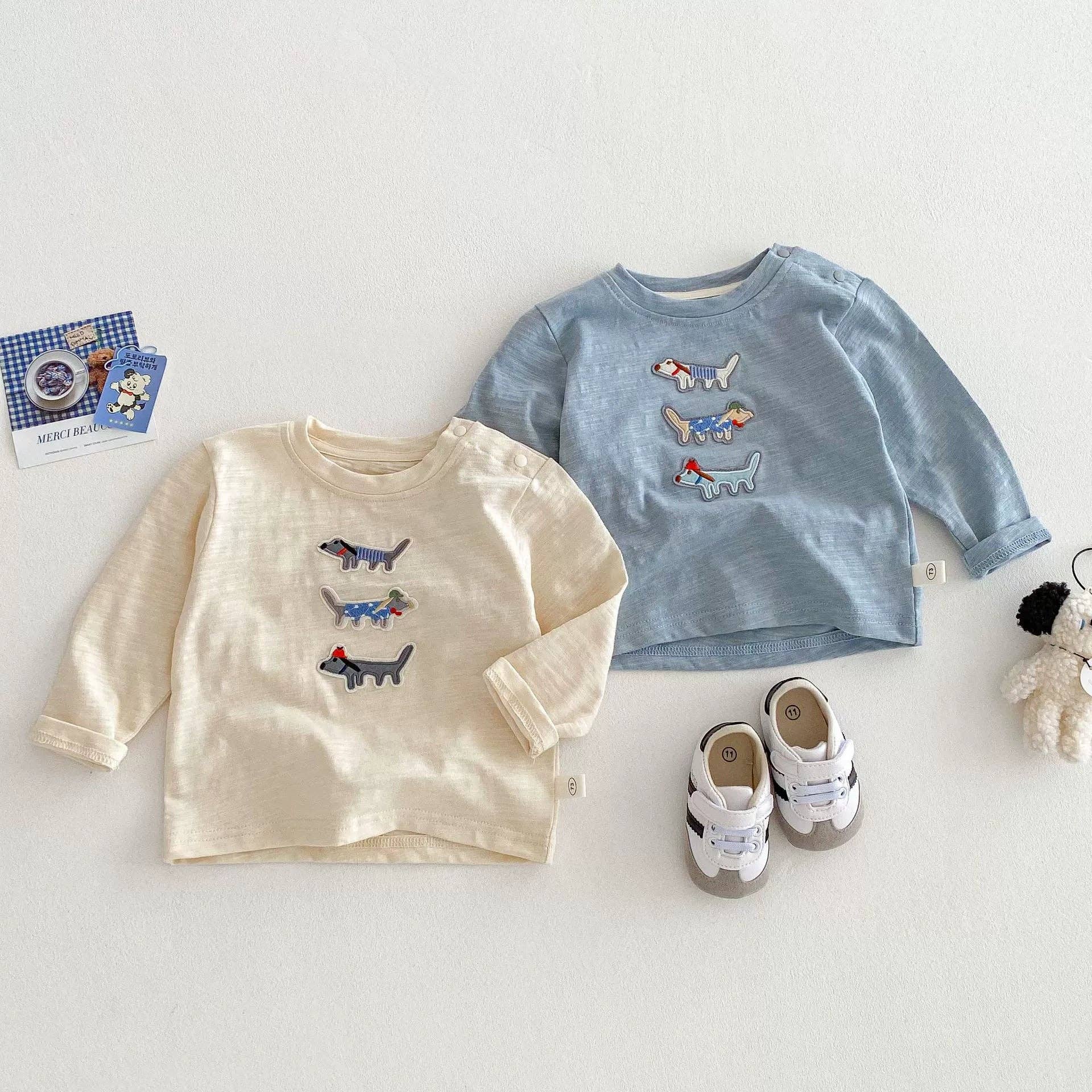 Mini Dutch | Embroidered Woof Woof Shirt