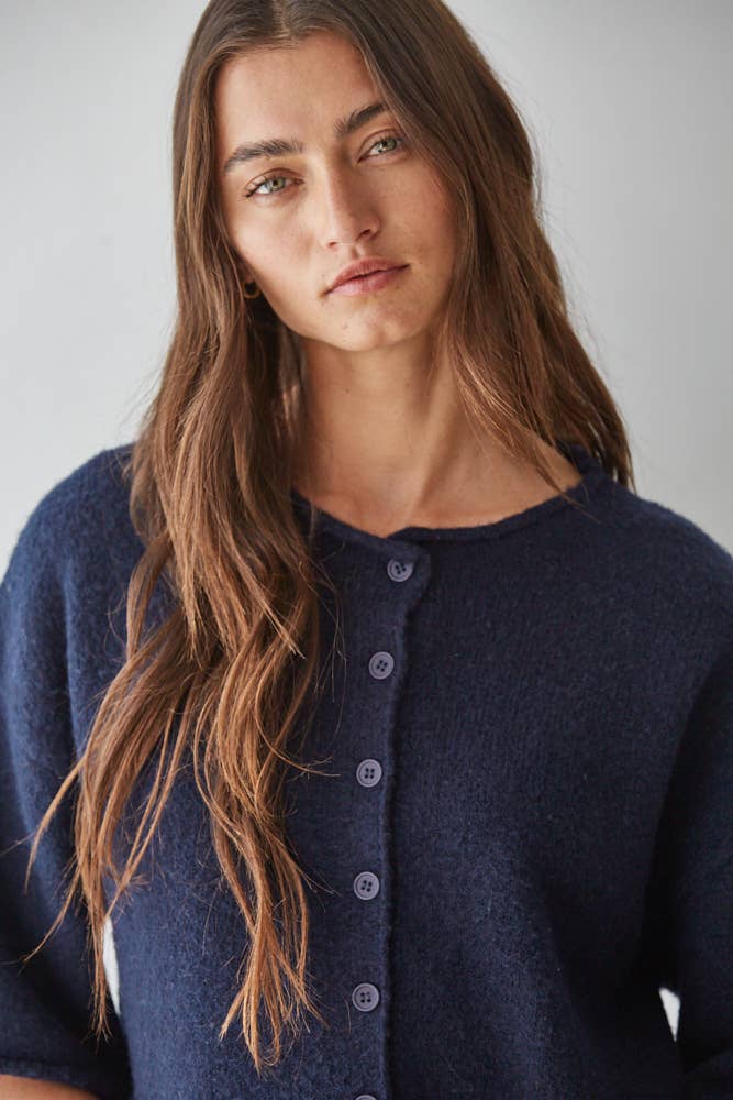 Knit Quarter Sleeve Sweater