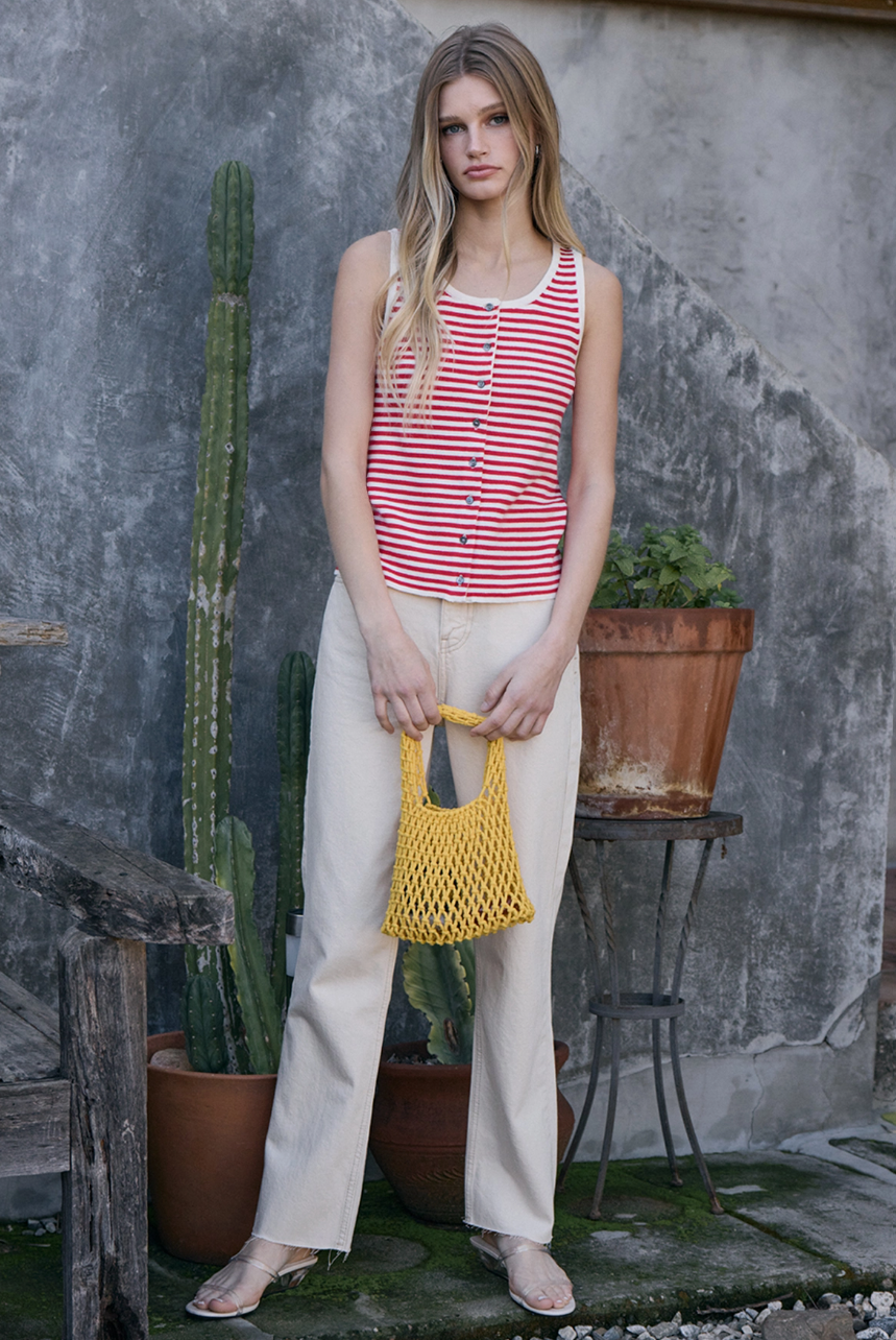 Mia Striped Knit Tank